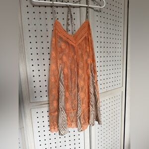 Gimmicks by BKE Orange Lace Tank Top